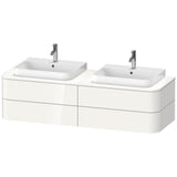 Duravit - Happy D.2 Plus Four Drawer Wall-Mount Vanity Unit White - White High Gloss