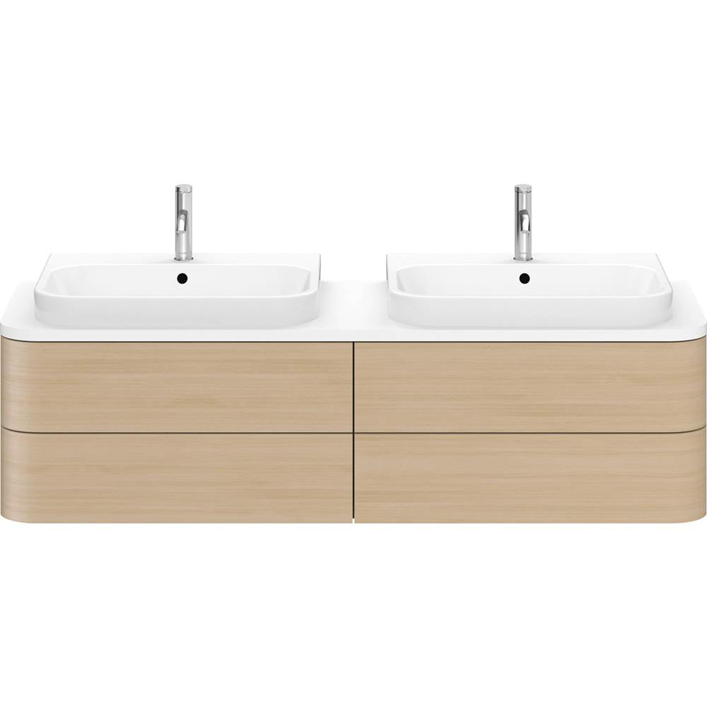 Happy D.2 Plus Four Drawer Wall-Mount Vanity Unit White