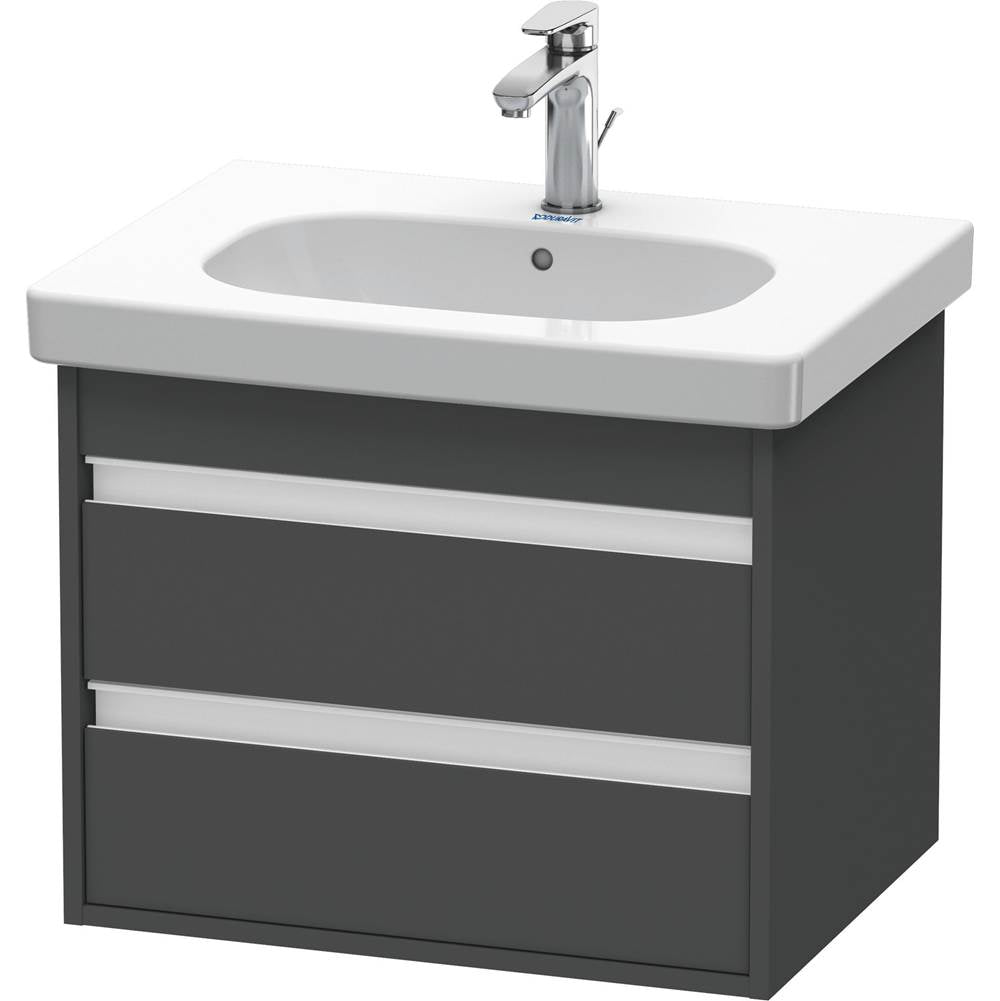Duravit - Ketho Two Drawer Wall-Mount Vanity Unit Graphite - Graphite Matte