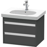 Duravit - Ketho Two Drawer Wall-Mount Vanity Unit Graphite - Graphite Matte