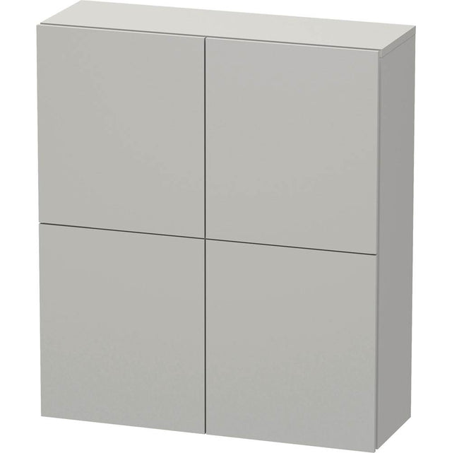 Duravit - L-Cube Semi-Tall Cabinet Concrete Gray - Concrete Gray Matte