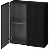 Duravit - L-Cube Semi-Tall Cabinet Oak Black - Black Oak