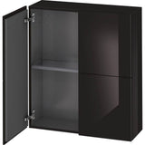 Duravit - L-Cube Semi-Tall Cabinet Black - Black High Gloss