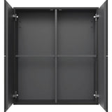 L-Cube Semi-Tall Cabinet Concrete Gray