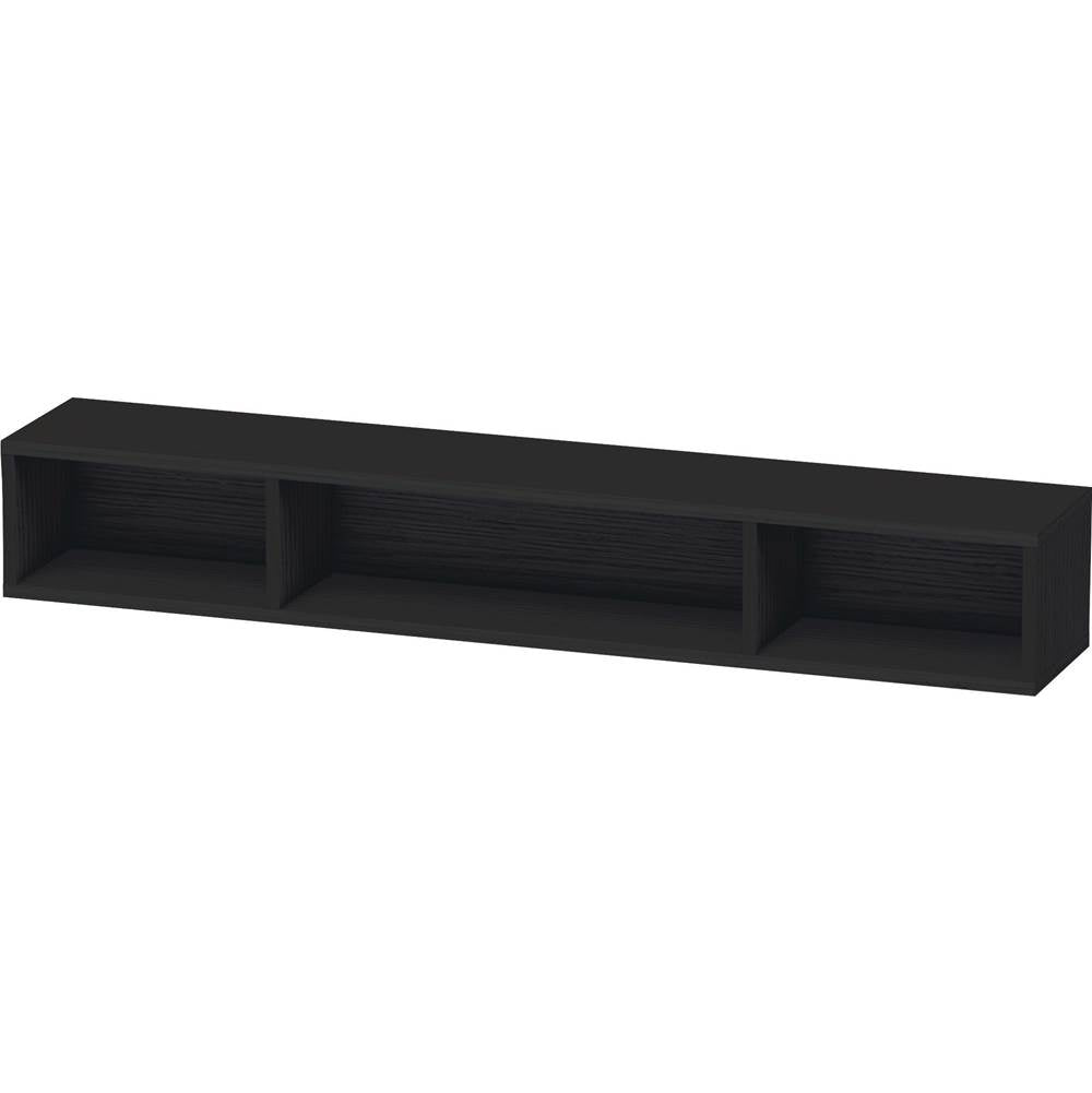 Duravit - L-Cube Wall Shelf with Three Compartments Oak Black - Black Oak