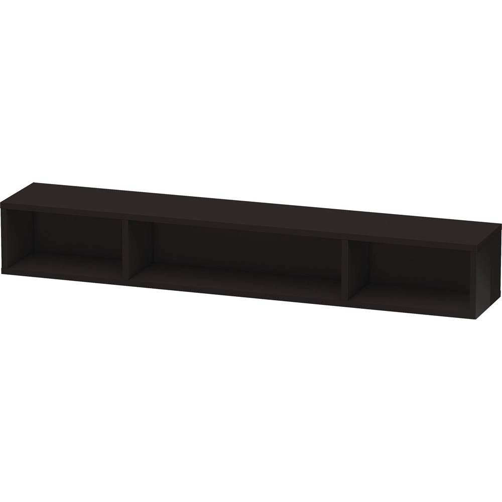 Duravit - L-Cube Wall Shelf with Three Compartments Black - Black High Gloss