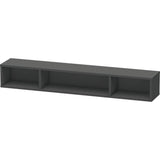 Duravit - L-Cube Wall Shelf with Three Compartments Graphite - Graphite Matte