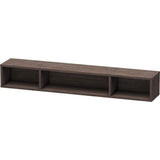 Duravit - L-Cube Wall Shelf with Three Compartments Dark Brushed Oak - Dark Brushed Oak