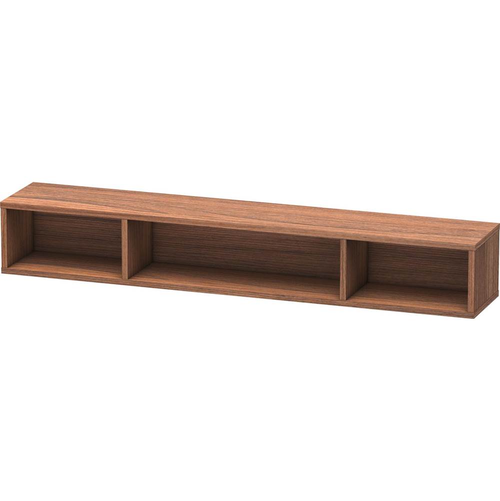 Duravit - L-Cube Wall Shelf with Three Compartments Walnut - Natural Walnut