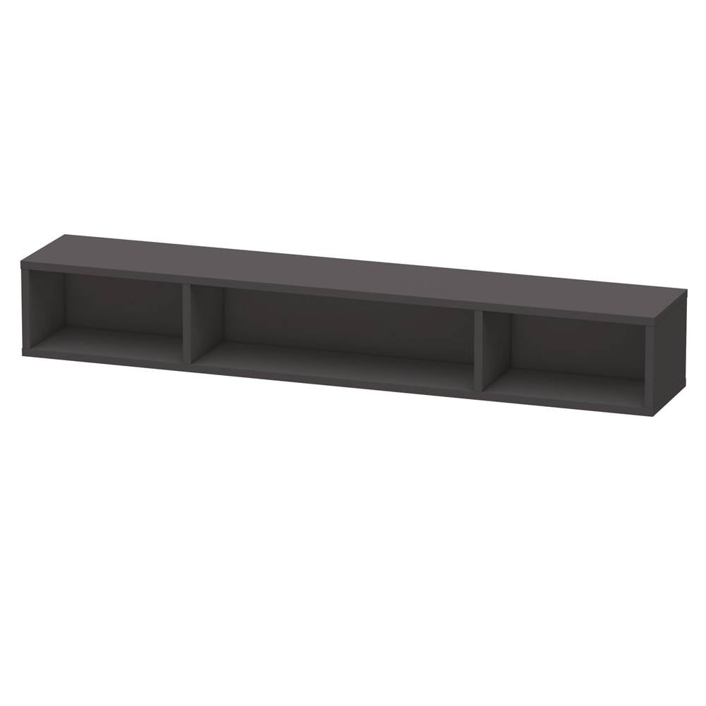 Duravit - L-Cube Wall Shelf with Three Compartments Graphite - Graphite Super Matte