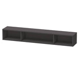 Duravit - L-Cube Wall Shelf with Three Compartments Graphite - Graphite Super Matte