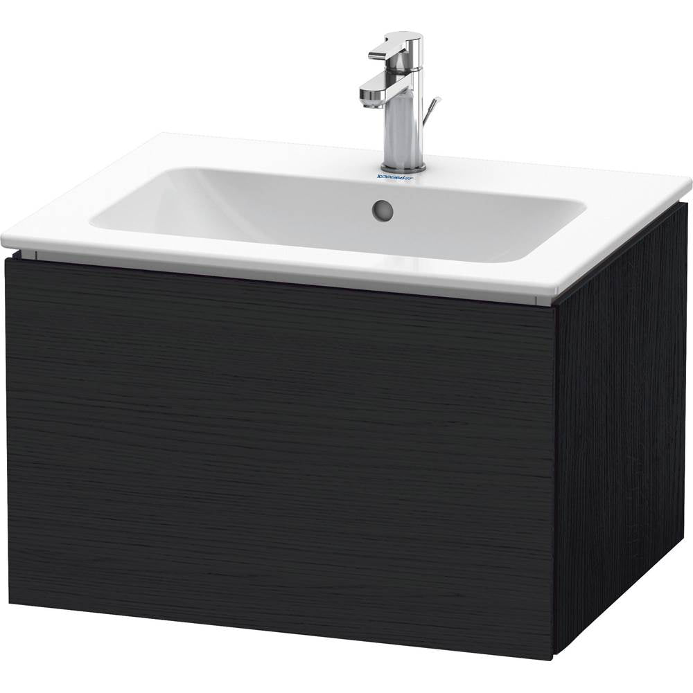 Duravit - L-Cube One Drawer Wall-Mount Vanity Unit Oak Black - Black Oak