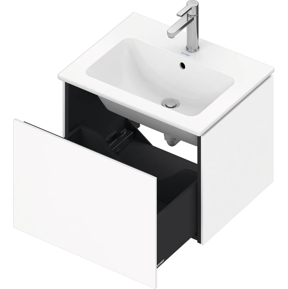 L-Cube One Drawer Wall-Mount Vanity Unit Concrete Gray