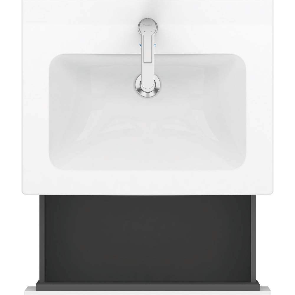 L-Cube One Drawer Wall-Mount Vanity Unit Concrete Gray