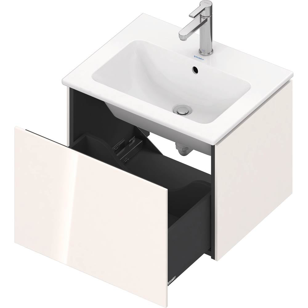 L-Cube One Drawer Wall-Mount Vanity Unit Concrete Gray