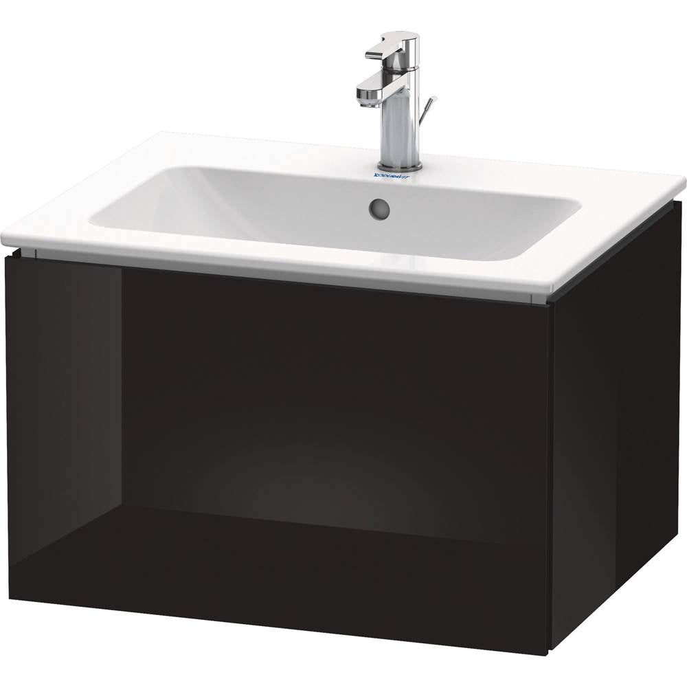 Duravit - L-Cube One Drawer Wall-Mount Vanity Unit Black - Black High Gloss
