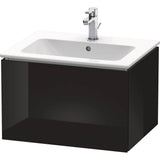 Duravit - L-Cube One Drawer Wall-Mount Vanity Unit Black - Black High Gloss