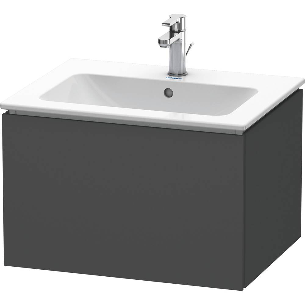 Duravit - L-Cube One Drawer Wall-Mount Vanity Unit Graphite - Graphite Matte