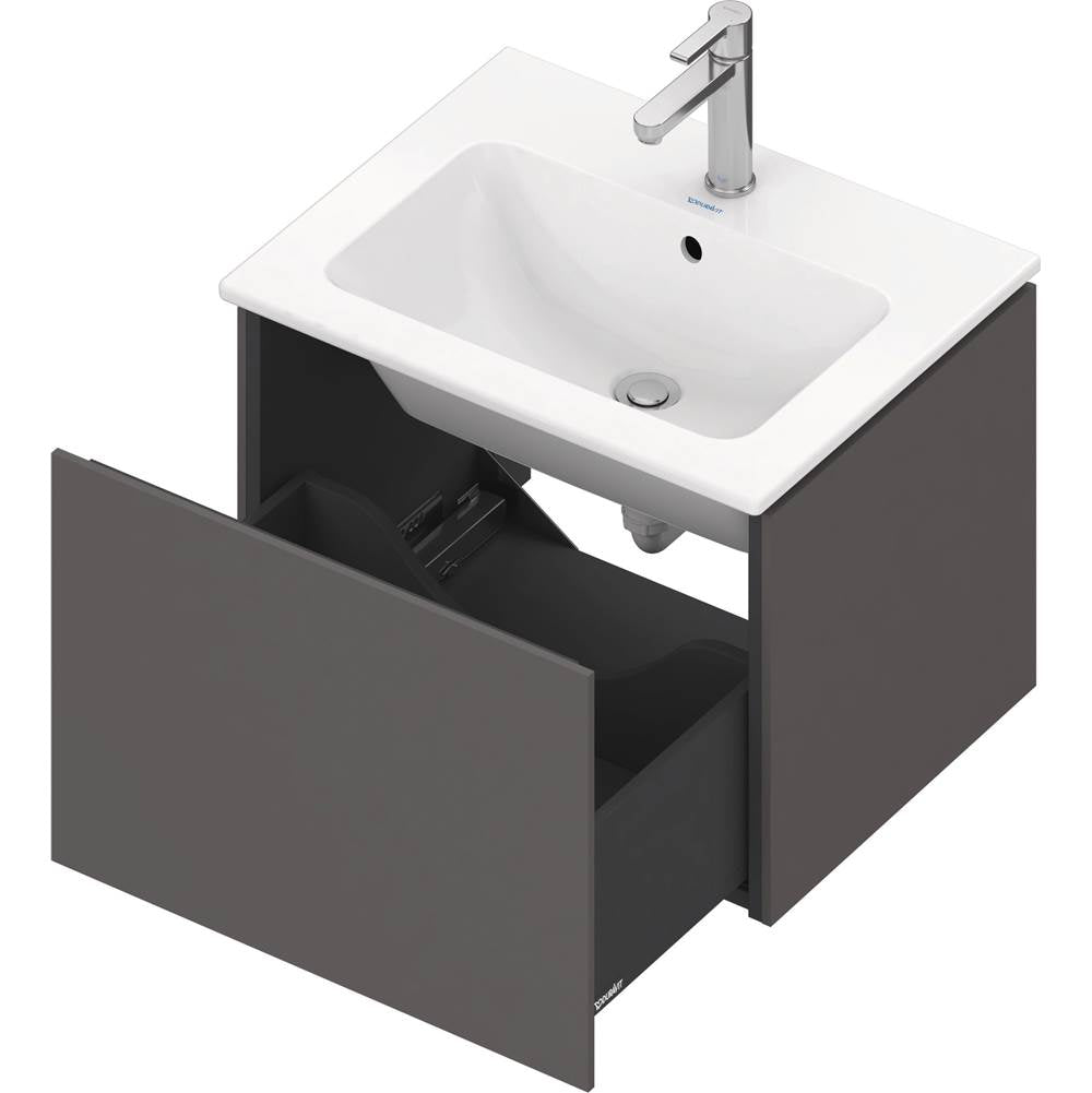 L-Cube One Drawer Wall-Mount Vanity Unit Concrete Gray