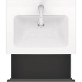L-Cube One Drawer Wall-Mount Vanity Unit Concrete Gray