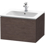 Duravit - L-Cube One Drawer Wall-Mount Vanity Unit Dark Brushed Oak - Dark Brushed Oak