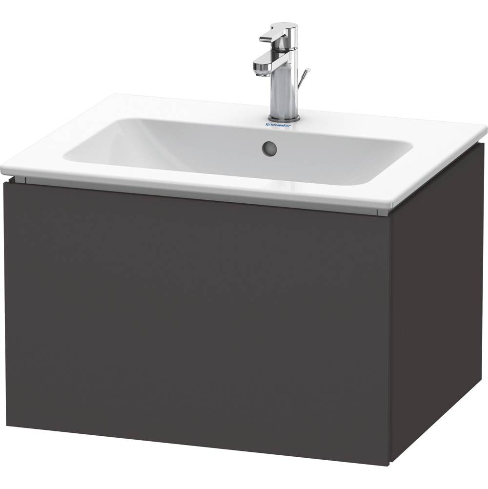Duravit - L-Cube One Drawer Wall-Mount Vanity Unit Graphite - Graphite Super Matte