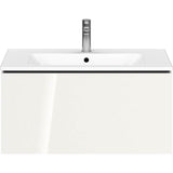 L-Cube One Drawer Wall-Mount Vanity Unit Concrete Gray