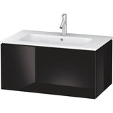 Duravit - L-Cube One Drawer Wall-Mount Vanity Unit Black - Black High Gloss