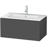 Duravit - L-Cube One Drawer Wall-Mount Vanity Unit Graphite - Graphite Matte