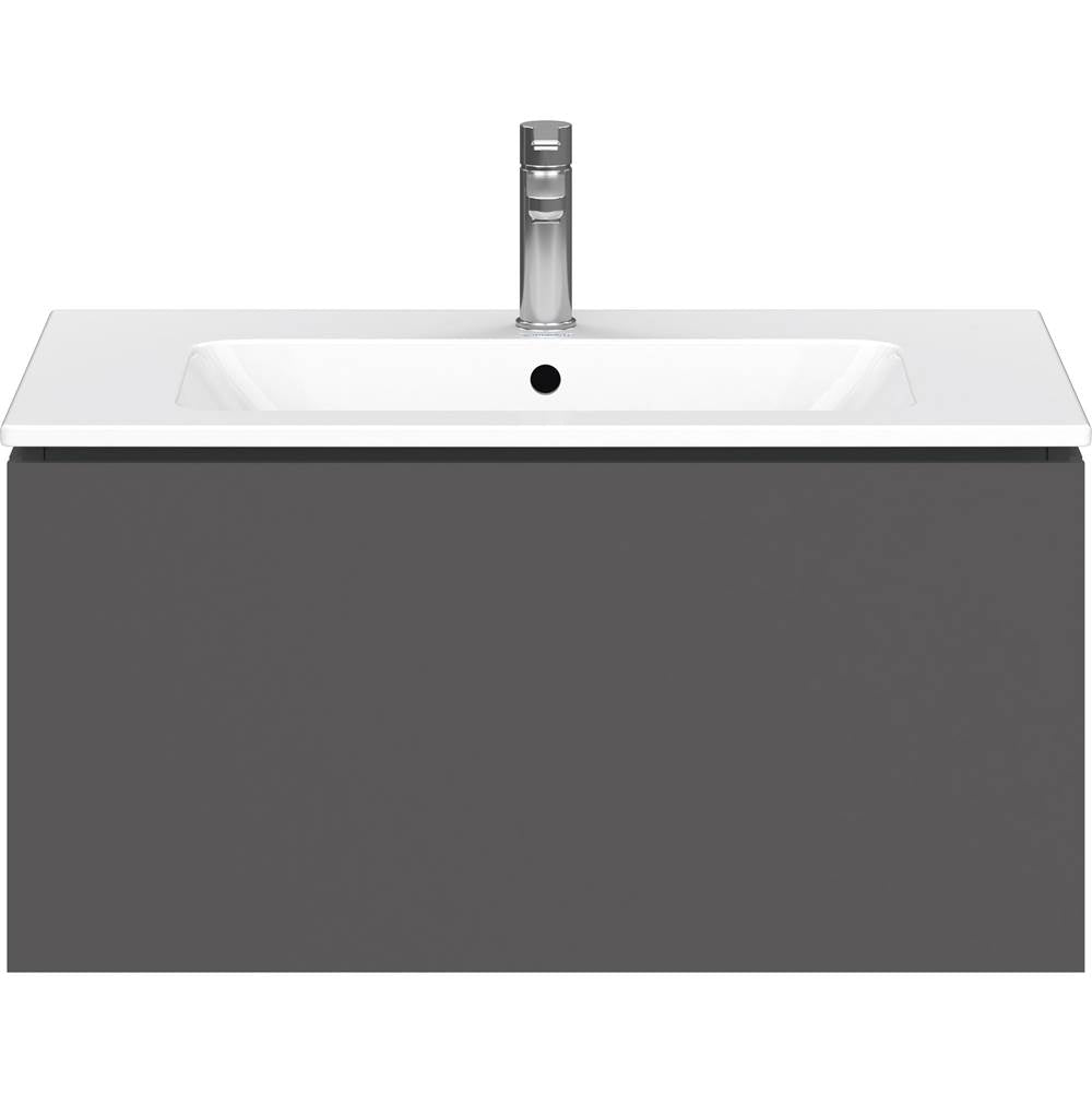 L-Cube One Drawer Wall-Mount Vanity Unit Concrete Gray