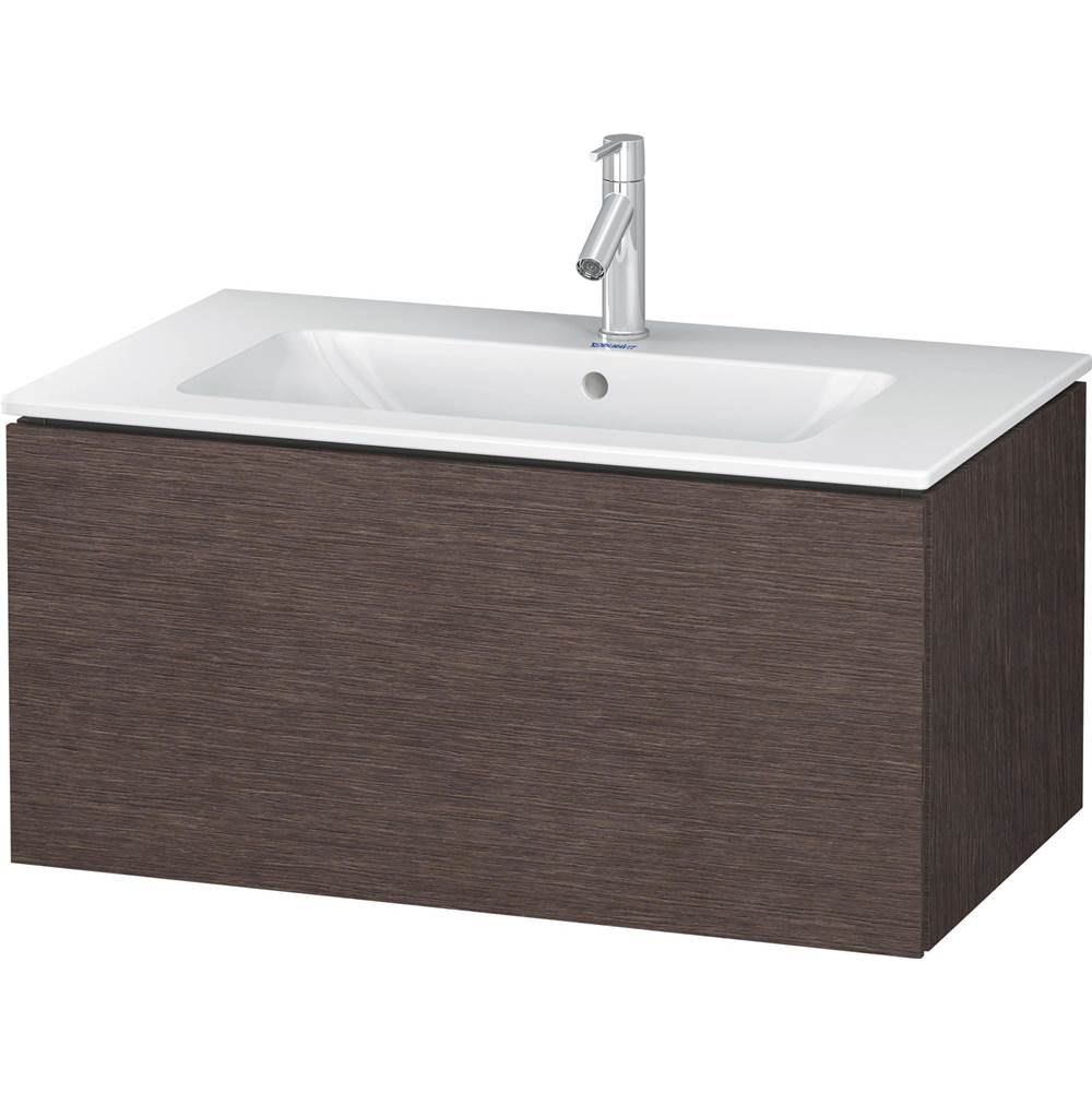 Duravit - L-Cube One Drawer Wall-Mount Vanity Unit Dark Brushed Oak - Dark Brushed Oak