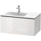 L-Cube One Drawer Wall-Mount Vanity Unit Concrete Gray