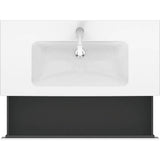 L-Cube One Drawer Wall-Mount Vanity Unit Concrete Gray