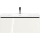 L-Cube One Drawer Wall-Mount Vanity Unit Concrete Gray
