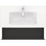 L-Cube One Drawer Wall-Mount Vanity Unit Concrete Gray
