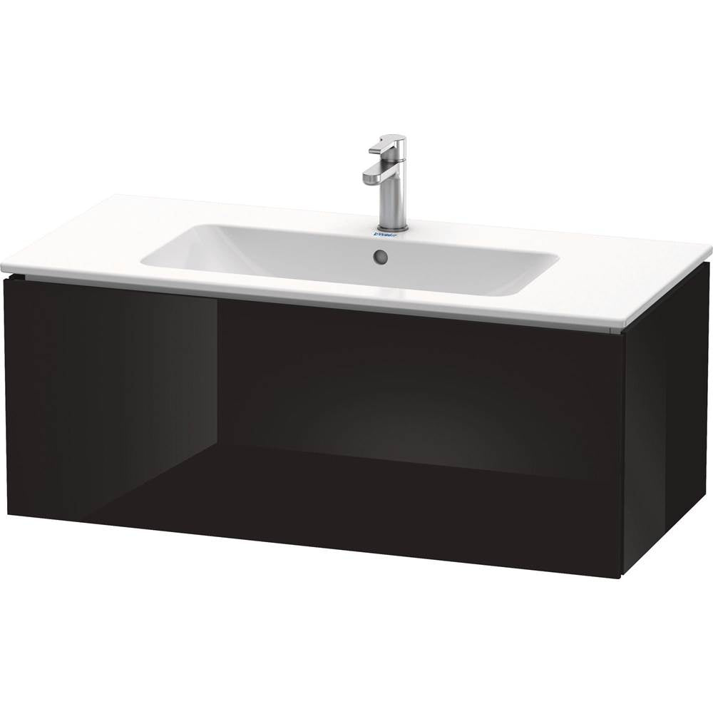 Duravit - L-Cube One Drawer Wall-Mount Vanity Unit Black - Black High Gloss