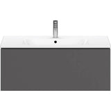 L-Cube One Drawer Wall-Mount Vanity Unit Concrete Gray
