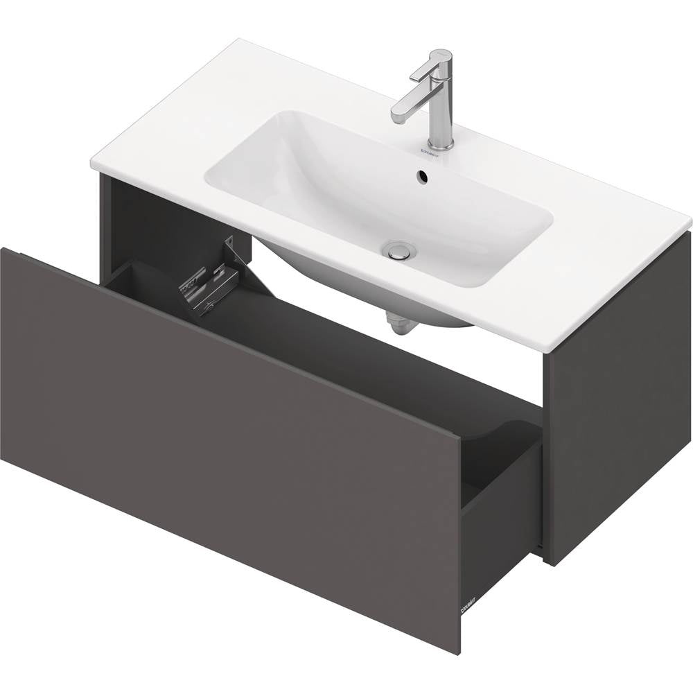 L-Cube One Drawer Wall-Mount Vanity Unit Concrete Gray
