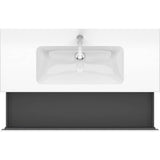 L-Cube One Drawer Wall-Mount Vanity Unit Concrete Gray