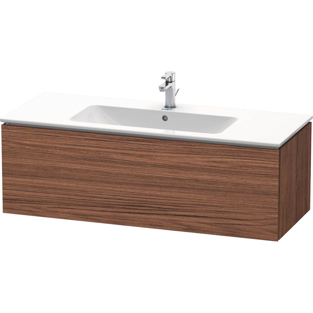 Duravit - L-Cube One Drawer Wall-Mount Vanity Unit Walnut Dark - Walnut Dark