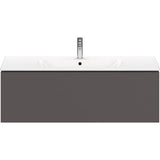 L-Cube One Drawer Wall-Mount Vanity Unit Concrete Gray