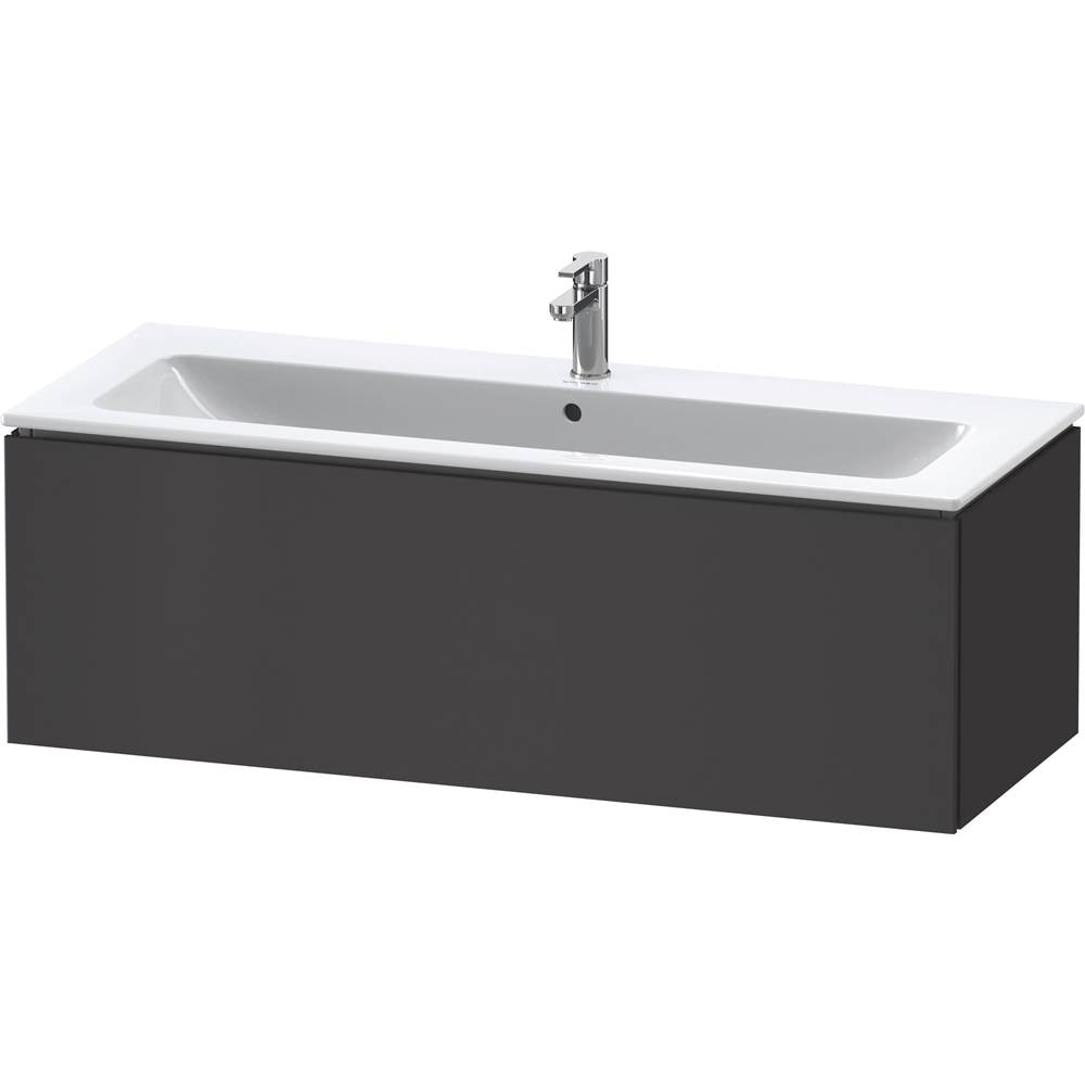 L-Cube One Drawer Wall-Mount Vanity Unit Concrete Gray