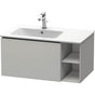 Duravit - L-Cube One Drawer Wall-Mount Vanity Unit Concrete Gray - Concrete Gray Matte