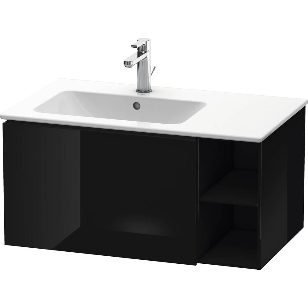 Duravit - L-Cube One Drawer Wall-Mount Vanity Unit Black - Black High Gloss