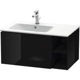 Duravit - L-Cube One Drawer Wall-Mount Vanity Unit Black - Black High Gloss
