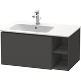 Duravit - L-Cube One Drawer Wall-Mount Vanity Unit Graphite - Graphite Matte