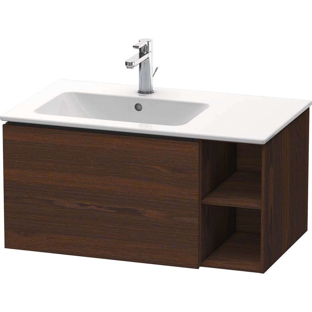 Duravit - L-Cube One Drawer Wall-Mount Vanity Unit Walnut Brushed - Walnut Brushed