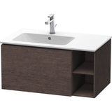 Duravit - L-Cube One Drawer Wall-Mount Vanity Unit Dark Brushed Oak - Dark Brushed Oak