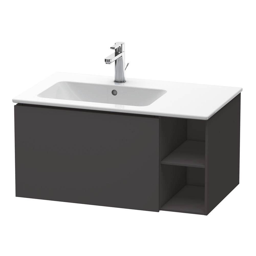 Duravit - L-Cube One Drawer Wall-Mount Vanity Unit Graphite - Graphite Super Matte