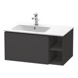 Duravit - L-Cube One Drawer Wall-Mount Vanity Unit Graphite - Graphite Super Matte